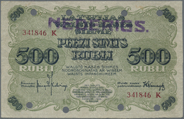 01435 Latvia / Lettland: Rare Contemporary Forgery Of 500 Rubli 1920 P. 8c(f), Series "K", Cancelled By The Bank Officia - Lettonia