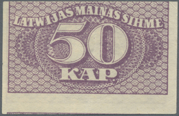 01457 Latvia / Lettland: Rare Error Print Of 50 Kap. 1920 P. 12 With Deplaced Print On Front And Regular Print On Back, - Latvia