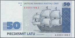 01537 Latvia / Lettland: 50 Latu 1992 P. 46r REPLACEMENT Note With Prefix AZ And Lower Serial Number, Sign. Repse, Light - Latvia