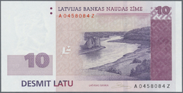 01547 Latvia / Lettland: 10 Latu 2008 REPLACEMENT "AZ" P. 54r, Sign. Rimsevics, In Crisp Original Condition: UNC. - Latvia