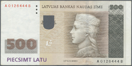 01552 Latvia / Lettland: 500 Latu 2008 P. 58 With Major Production Error, Missing Holographic Foil Stripe Across The Win - Latvia