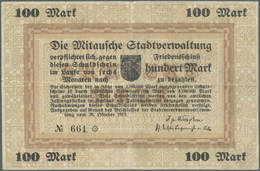 01569 Latvia / Lettland: Mitau 100 Markas 1915 Plb. 35, Pressed And Restored Note, Still Very Rare, Intact And Collectab - Latvia