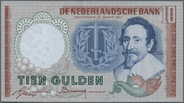 01817 Netherlands / Niederlande: 10 Gulden 1953 Replacement Note P. 85 With Serial Number CYD 106622, Vertically Folded, - Autres & Non Classés