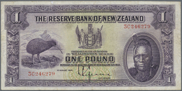 01834 New Zealand / Neuseeland: 1 Pound ND P. 155, Used With Folds And Creases, No Holes, One Tiny Tear Fixed At Upper B - Nouvelle-Zélande