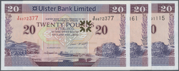 01911 Northern Ireland / Nordirland: Set Of 3 Notes 20 Pounds 2x 2012 1x 2010, All In Condition: XF. (3 Pcs) - Other & Unclassified