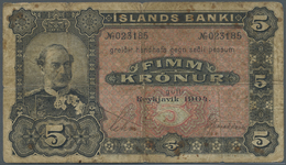 01021 Iceland / Island: 5 Kronur 1904 P. 10, Used With Several Folds And Creases In Paper, Stained Oaoer, Center Hole, S - Islanda