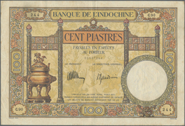 00845 French Indochina / Französisch Indochina: Set Of 2 Notes 100 Piastres ND(1925-39) P. 51d, Both In Similar Conditio - Indochine