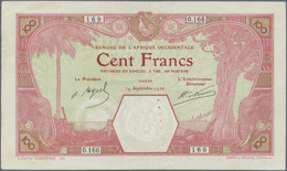 00867 French West Africa / Französisch Westafrika: 100 Francs 1926 DAKAR Issue P. 11Bb In Used Condition With Stronger C - Stati Dell'Africa Occidentale