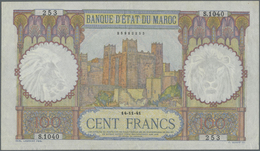 01742 Morocco / Marokko: 100 Francs 1941 P. 20, Used With Light Folds And Creases, No Holes Or Tears, Still Original Cri - Morocco
