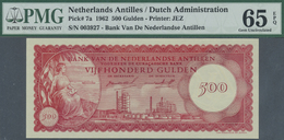 01783 Netherlands Antilles / Niederländische Antillen: 500 Gulden 1962, P.7a In Perfect Condition, PMG Graded 65 Gem Unc - Netherlands Antilles (...-1986)