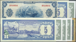 01789 Netherlands Antilles / Niederländische Antillen: Set Of 8 Notes Containing 1x 2 1/2 Gulden 1964 (F+), 2x 5 Gulden - Antilles Néerlandaises (...-1986)