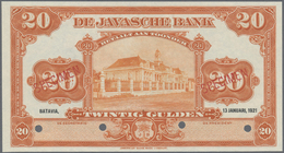 01792 Netherlands Indies / Niederländisch Indien: 20 Gulden 1921 Specimen P. 66bs In Condition: UNC. - Dutch East Indies