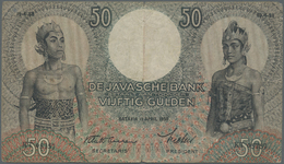 01799 Netherlands Indies / Niederländisch Indien:  Javasche Bank 50 Gulden April 19th 1938, P.50, Vertically Folded With - Indie Olandesi