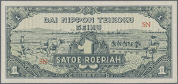 01804 Netherlands Indies / Niederländisch Indien: 1 Roepiah ND(1944) Imperial Japanese Government Issue, P.129 With Erro - Dutch East Indies
