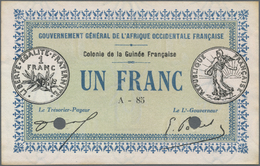 00836 French Guinea / Französisch Guinea: 1 Franc Proof Print P. 2p Without Serial Numbers And Cancellation Holes In Con - Guinea