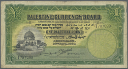 01938 Palestine / Palästina: 1 Pound Dated April 20th 1939, P.7c, Several Vertical And Horizontal Folds, Lightly Stained - Other - Asia