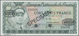 02825 Rwanda / Ruanda: 500 Francs 1974 Specimen P. 11s In Condition: UNC. - Rwanda