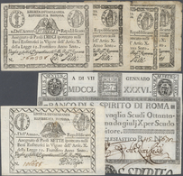 01257 Italian States – Papal State / Kirchenstaat: Set With 6 Assignates Banco Di S. Spririto Di Roma 87 Scudi 179 - Vaticano