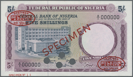 01868 Nigeria: 5 Shillings 1967 Specimen P. 6s In Condition: UNC. - Nigeria