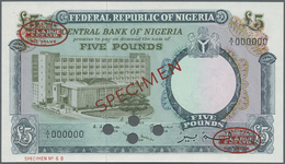 01871 Nigeria: 5 Pounds 1967 TDLR Specimen, P.9s In UNC Condition - Nigeria