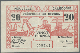 01827 New Caledonia / Neu Kaledonien: 20 Francs ND P. 57B, Light Folds In Paper, Crisp, Condition: VF. - Nouvelle-Calédonie 1873-1985