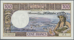 01830 New Hebrides / Neue Hebriden: 100 Francs ND P. 18a In Condition: UNC. - Nuove Ebridi