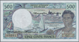 01832 New Hebrides / Neue Hebriden: 500 Francs ND P. 19b In Condition: UNC. - Nuove Ebridi