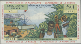 00827 French Antilles / Französische Antillen: 50 Francs ND(1964) P. 9b, Unfolded, A Light Horizontal Bend Along Upper B - Andere - Amerika