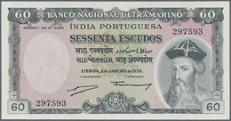 02022 Portuguese India / Portugiesisch Indien: 60 Escudos 1959 P. 42, Very Rare In Condition: UNC. - Inde