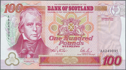 02855 Scotland / Schottland: Bank Of Scotland 100 Pounds 1995 P. 123, One Light Vertical Fold, In Condition: XF+. - Other & Unclassified