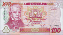 02855 Scotland / Schottland: Bank Of Scotland 100 Pounds 1995 P. 123, One Light Vertical Fold, In Condition: XF+. - Altri & Non Classificati