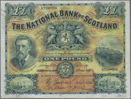 02863 Scotland / Schottland: The National Bank Of Scotland 1 Pound 1918, P.248a, Several Folds And Creases, Lightly Stai - Other & Unclassified