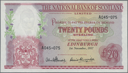 02865 Scotland / Schottland: The National Bank Of Scotland 20 Pounds 1957 P. 263, No Visible Folds But Obviously Pressed - Autres & Non Classés