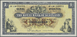 02869 Scotland / Schottland: 1 Pound 1966 P. 325b, One Light Dint At Right, Otherwise Perfect, Condition: AUNC+. - Autres & Non Classés