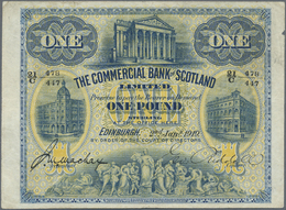 02875 Scotland / Schottland: The Commercial Bank Of Scotland Limited 1 Pound 1919, P.S323b, Obviously Pressed, Lightly S - Altri & Non Classificati