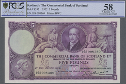 02876 Scotland / Schottland: The Commercial Bank Of Scotland 5 Pounds 1952, P.S333 In Excellent, Almost Perfect Conditio - Autres & Non Classés