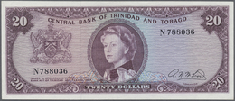 03106 Trinidad & Tobago: 20 Dollars L.1964 P. 29b. This Banknote With Portrait Of Queen Elizabeth II In Center Is The Hi - Trinité & Tobago