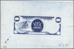 03110 Trinidad & Tobago: 100 Dollars ND(1985) PROOF P. 40p. This Example Is A Currency Designers Proof Print Which Is Re - Trinité & Tobago