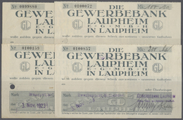 04300 Deutschland - Notgeld - Württemberg: Laupheim, Gewerbebank, 20 Mrd., 25.10.1923, 100 Mrd., 2.11.1923, 100 (nicht B - [11] Local Banknote Issues