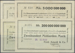 04301 Deutschland - Notgeld - Württemberg: Lauterbach, Ferd. Arnold & Co., Kammfabrik, 5 Mrd. Mark, 27.10., 30.10.1923; - [11] Local Banknote Issues