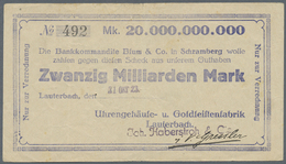 04304 Deutschland - Notgeld - Württemberg: Lauterbach, Uhrengehäuse- Und Goldleistenfabrik Joh. Haberstroh, 20 Mrd. Mark - [11] Local Banknote Issues