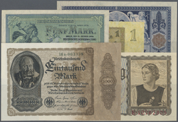 04504 Deutschland - Deutsches Reich Bis 1945: Großes Lot Mit 63 Banknoten Kaiserreich Bis Weimarer Republik In Meist Kas - Autres & Non Classés
