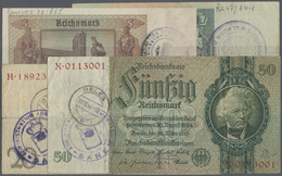 04507 Deutschland - Deutsches Reich Bis 1945: Set Mit 10 Noten Zu 5, 10, 20, 50 Reichsmark Und 1 Rentenmark Mit Belgisch - Autres & Non Classés