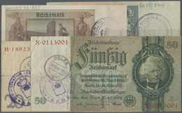 04507 Deutschland - Deutsches Reich Bis 1945: Set Mit 10 Noten Zu 5, 10, 20, 50 Reichsmark Und 1 Rentenmark Mit Belgisch - Altri & Non Classificati