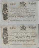 02882 Scotland / Schottland: Pair With 20 And 50 Pounds 184x Unsigned Remainder Without Serial Number And Signature, P.N - Autres & Non Classés