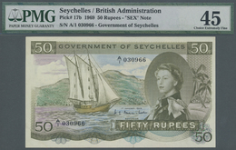 02894 Seychelles / Seychellen: 50 Rupees ND(1969) P. 17b. PMG Graded 45 Choice XF. - Seychelles