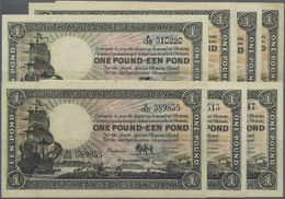 02947 South Africa / Südafrika: Set Of 7 Notes Of 1 Pound P. 84 Containing Dates 1x 1941, 1x 1942, 2x 1943, 1x 1944 And - Sudafrica