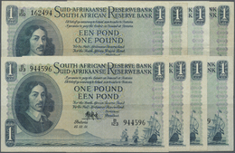 02954 South Africa / Südafrika: Set Of 8 Notes Of 1 Pound Pick 92 And 93, Containing 2x 1949, 5x 1951 And 1x 1953, Condi - Sudafrica