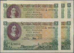 02956 South Africa / Südafrika: Set Of 5 Notes Of 5 Pounds P. 96, 97 Containing The Dates 1952,1950,1958,1959, All Notes - Sudafrica