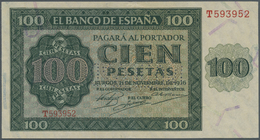 02988 Spain / Spanien: 100 Pesetas 1936 With Cancellation "inutilizado", Regular Serial Number, P. 101s, In Condition: U - Other & Unclassified